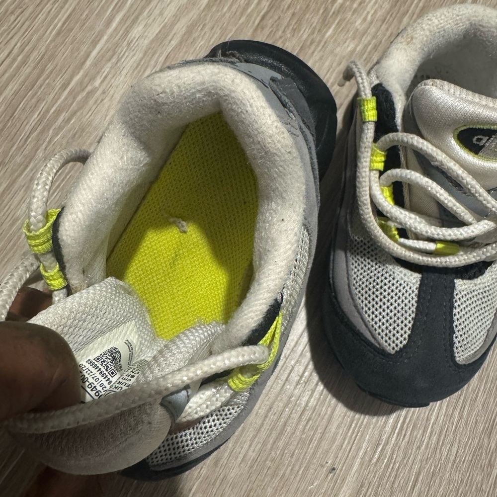 Nike Kids Grey and Neon Yellow Lace-Up Sneakers - Picture 6 of 6